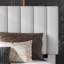 Grand lit plateforme tapissier avec tiroirs de rangement, tête de lit réglable, grand cadre en bois pour la chambre à coucher, blanc-1824182913-1824182923