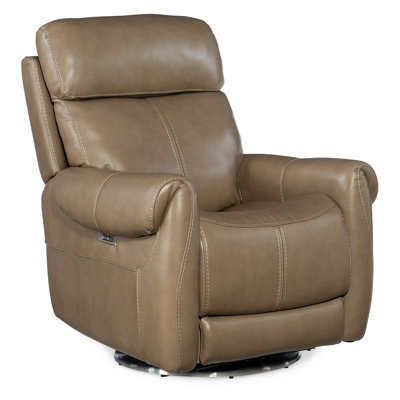 Kaydis Leather Swivel Power Recliner with Articulating Headrest by Hooker Furniture