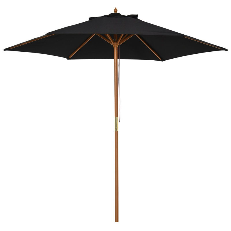 Brenlee 250cm Market Parasol, Black