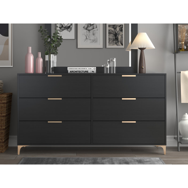 Commode double l 58,5 po Ardiana, Noir