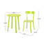 Ensemble bistro vert en fer, table de patio 24 po x 24 po x 28 po et chaises pour balcon ou jardin