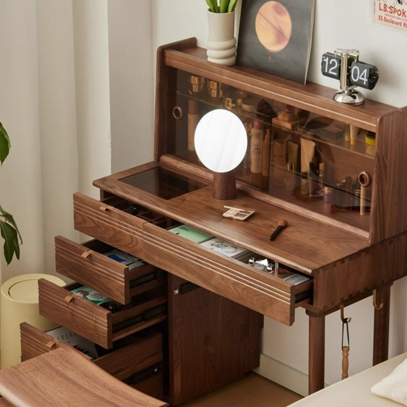 Commode rétro en noyer noir