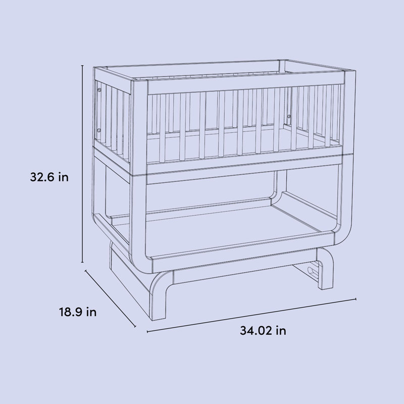 Santorini Deluxe Convertible Bassinet, Frosted Oat/Driftwood
