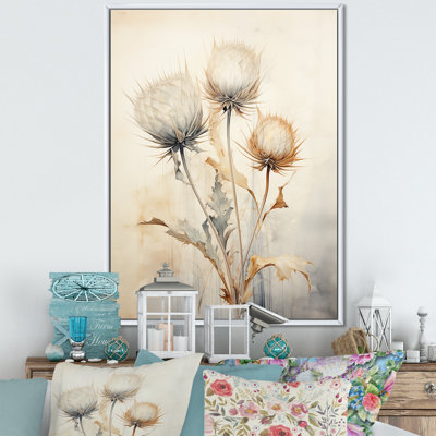 Décoration murale Thistle Mute Beige Beige III - chardon