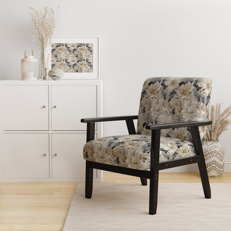 Chaise d'appoint florale Cobalt, Motif victorien splendeur urbaine VIII