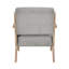 Chaise d'appoint en gris, structure en bois massif, hauteur des accoudoirs de 23 po, fabrication en bois d'hévéa de hauteur de 32,17 po, coussins de siège, profondeur de 22 po, largeur de 32,5 po, rustique moderne-2054758330
