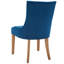 Chaise d'appoint rembourrée bleu marine Cavarus