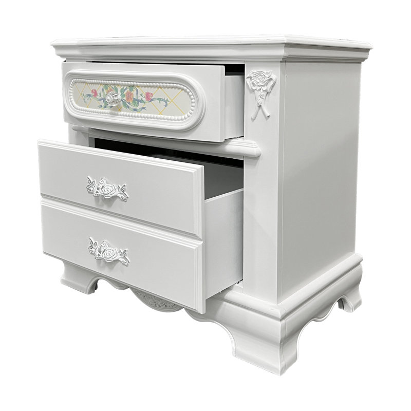 Table de chevet, finition blanche