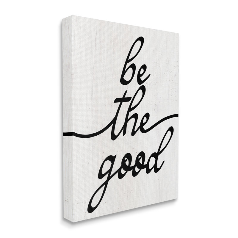Be Be Good, art mural sur toile Motivation par Lil 'Rue, H 20 po x l 16 po x P 1,5 po