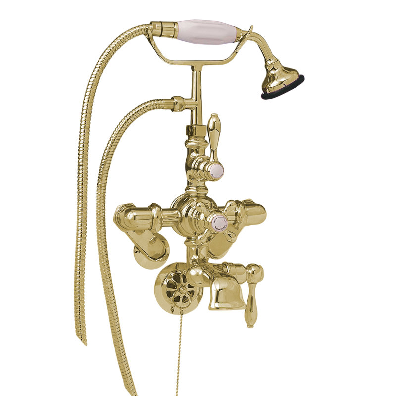 Thermostatic British Telephone Faucet by Strom Living, Supercoat Brass