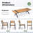 10 - Person Outdoor Patio Dining Set with Aluminum Frame, Umbrella Hole, Stackable Armless and Armed Chairs-1238513773