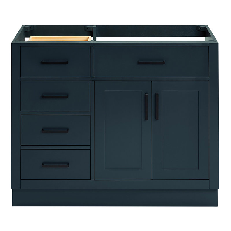 42" Single Bathroom Vanity Base only, Matte Black, Midnight Blue