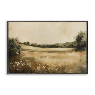 Art de giclée de paysage de prairie neutre par Lazar Studio