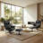  360° Swivel Genuine Leather Recliner Chair with Ottoman, Adjustable Backrest Accent Chair for Living Room-976074834