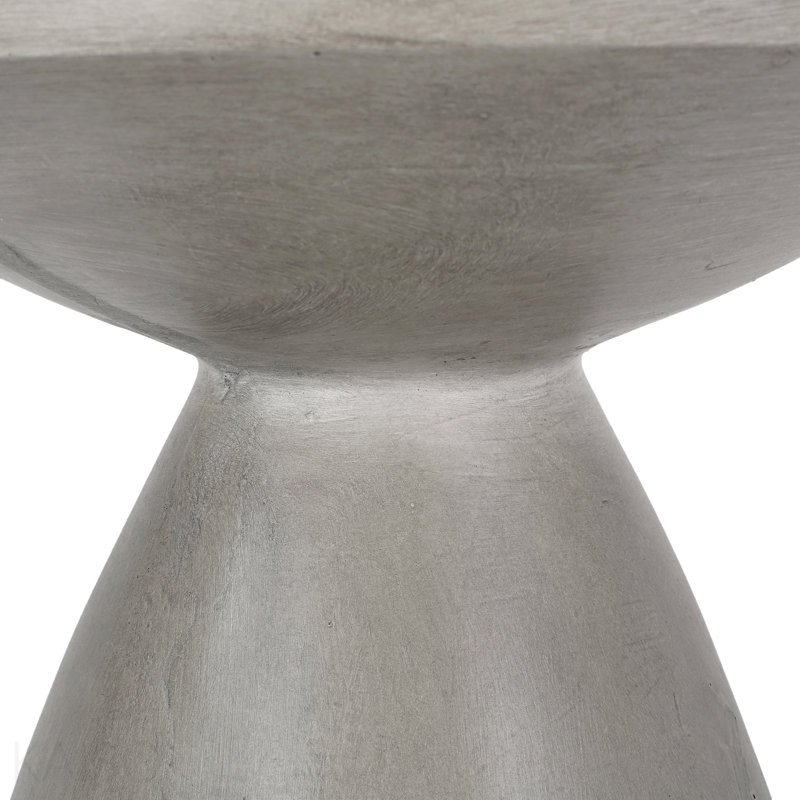 Table d'appoint d'extérieur en béton léger, Grey, Oxyde de magnésium
