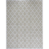 Cotton Geometric Area Rug in Gray