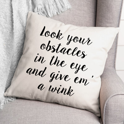 Coussin «Look Your Obstacles in the Eye»