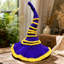 Chapeau de sorcière au crochet violet et doré, accessoire de fête d'Halloween-924561377