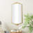Krystn Gold Metal Floral Room Wall Mirror with Floral Embellishments