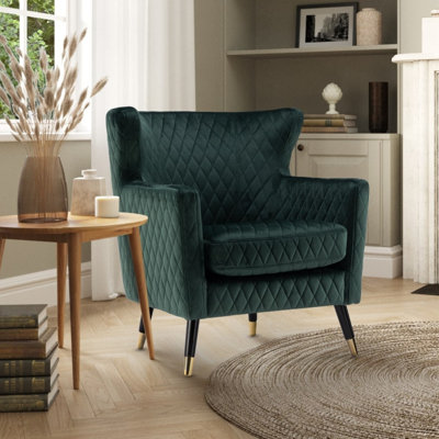 Ghita Velvet Wingback Chair