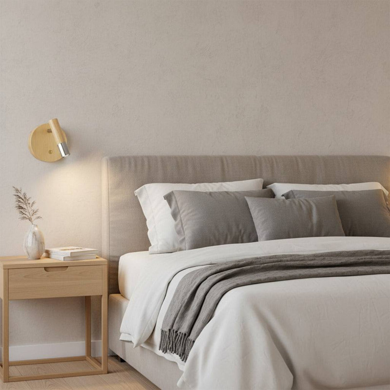UltraBeam 3 Watt LED Adjustable Wooden Reading Light - Chrome Finish