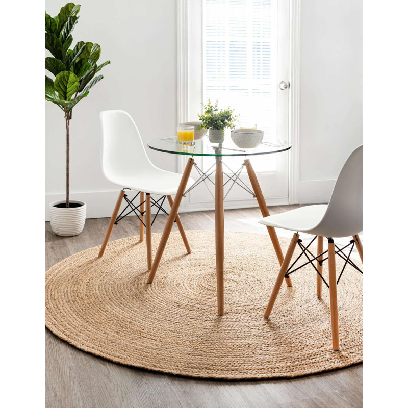 Meador Hand Braided Chindi Rugs, Round 8'