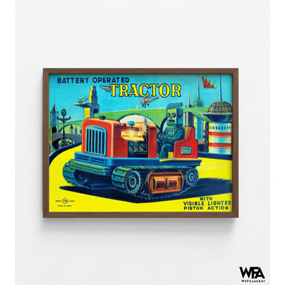 Geek Husband Farm Owner Office Decor, Cool Gift For Cowboy Brother Idea, Retro Tractor Poster Decor, Farm Sci-Fi Wall Art Poster