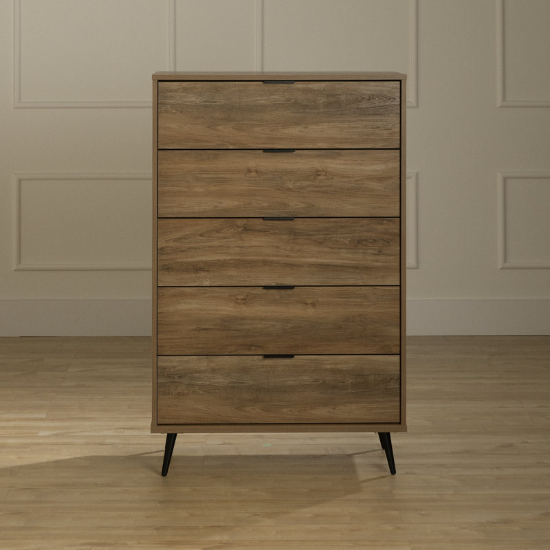 Oxford 5-Drawer Chest, Natural Mango
