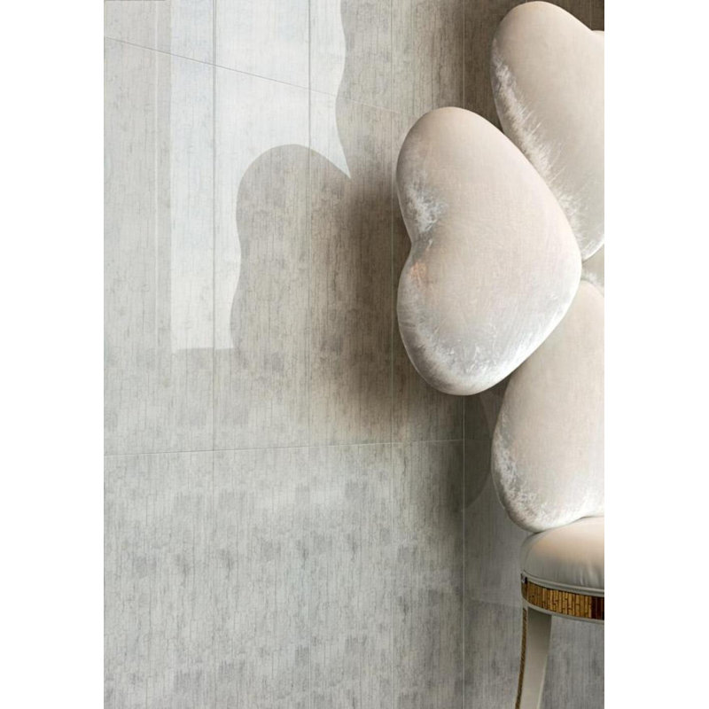 Corteza Glacial 23.38" x 23.38" Decorated Glass Tile