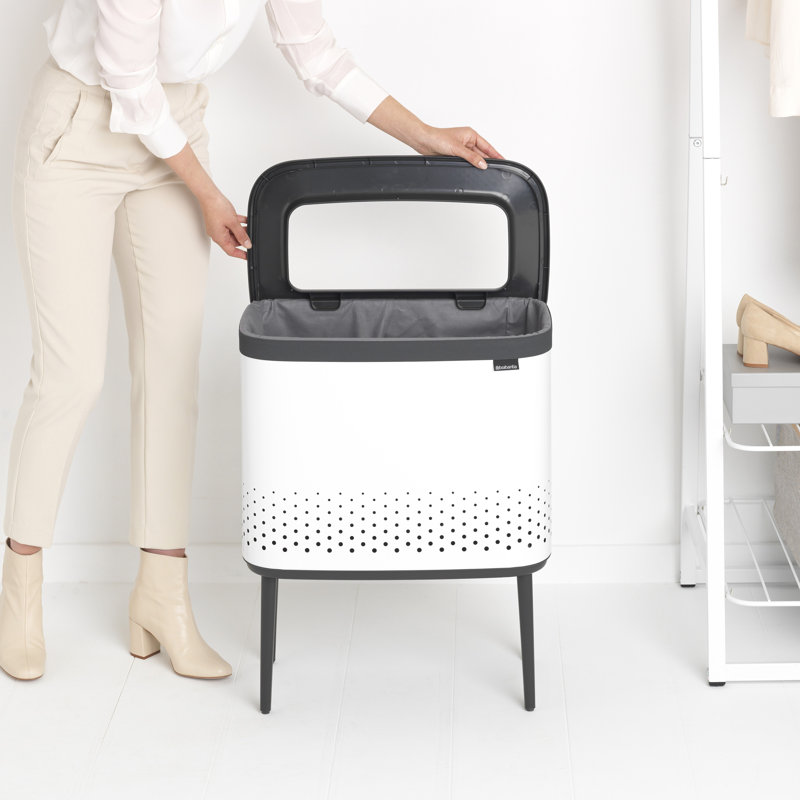 Panier à linge Brabantia Bo, 16 gallons, Blanc