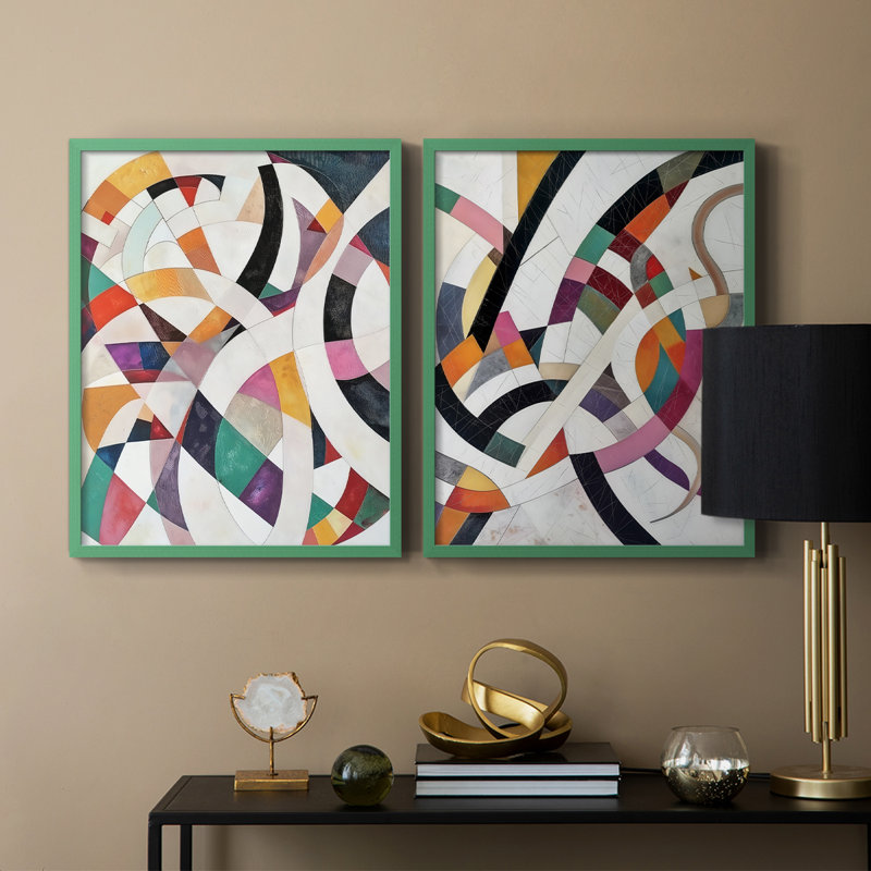 ABSTRACT Series LXVIII - Reproduction encadrée de qualité supérieure - prête à être accrochée - aucun clou requis - aucun clou requis