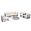 Ensemble de canapé modulaire en métal 7 pièces Modern