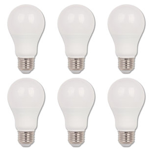 9.5 Watt (60 Watt Equivalent), A19 LED, Non-Dimmable Light Bulb, E26/Medium (Standard) Base (Set of 6)