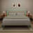 Upholstered Platform Bed with Adjustable Headboard and LED Lights-1452318472