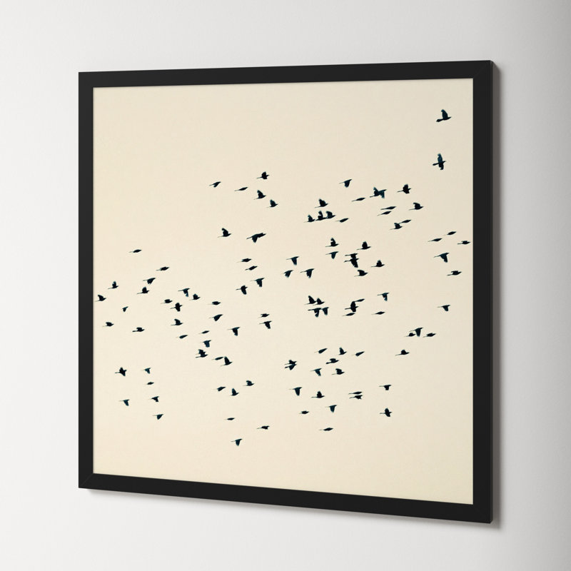 Soaring by Peter Dušek, 36" H x 36" W x 1.25" D, Black