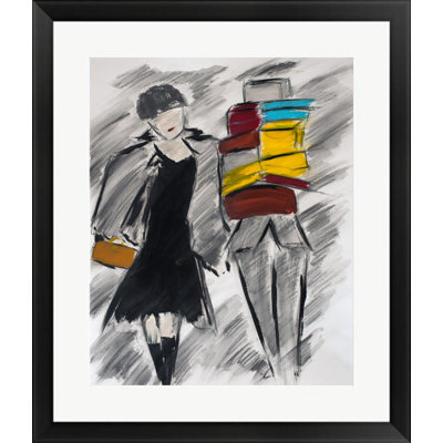 « client out », reproduction de dessin encadrée sur papier