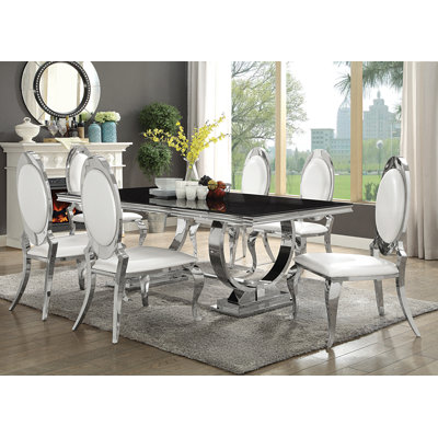 Kemia 7 - Piece Trestle Dining Set