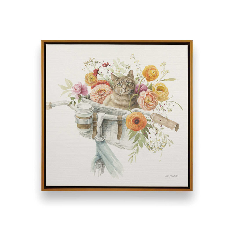 «Samy VIII» par Lisa Audit, reproduction d'art sur toile, Impression encadrée sans passe-partout, H 13,5 po x l 13,5 po, Doré