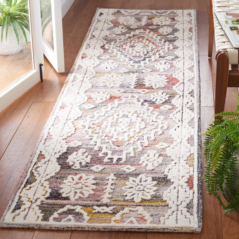 Metro Hand Tufted Wool And Cotton With Latex Southwestern Rug, Runner 2'3" x 9'