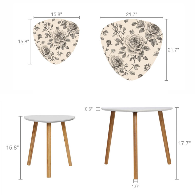 Ensemble de tables basses gigognes Triangle