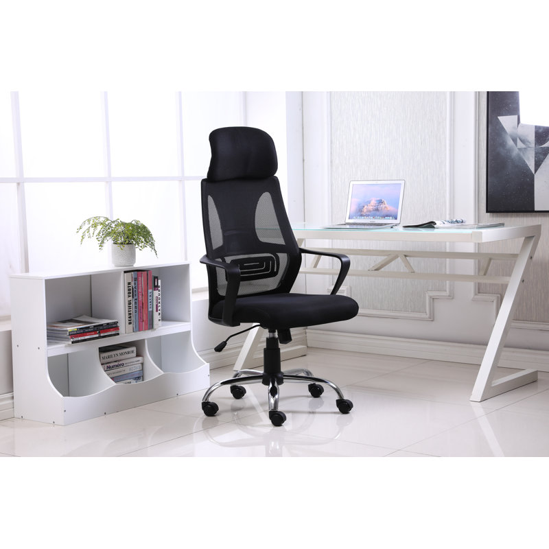 Mesh Executive Chair with Headrest, Black