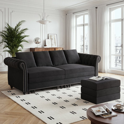 Canapé-lit Chesterfield 90 po