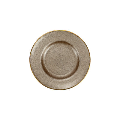Assiette à salade en verre métallique