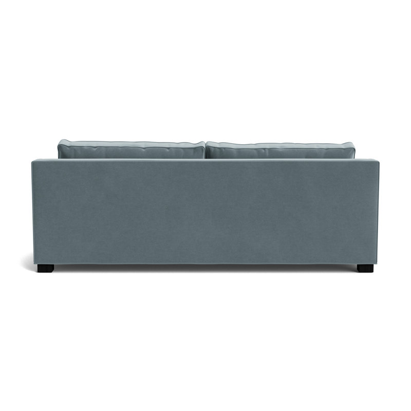Keaton Slope No Nail 84 Sofa, Performance Velvet - Harbor, Black