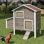 50" Wooden Weather Resistant Chicken Coop Henhouse Rabbit Hutch with Ramp