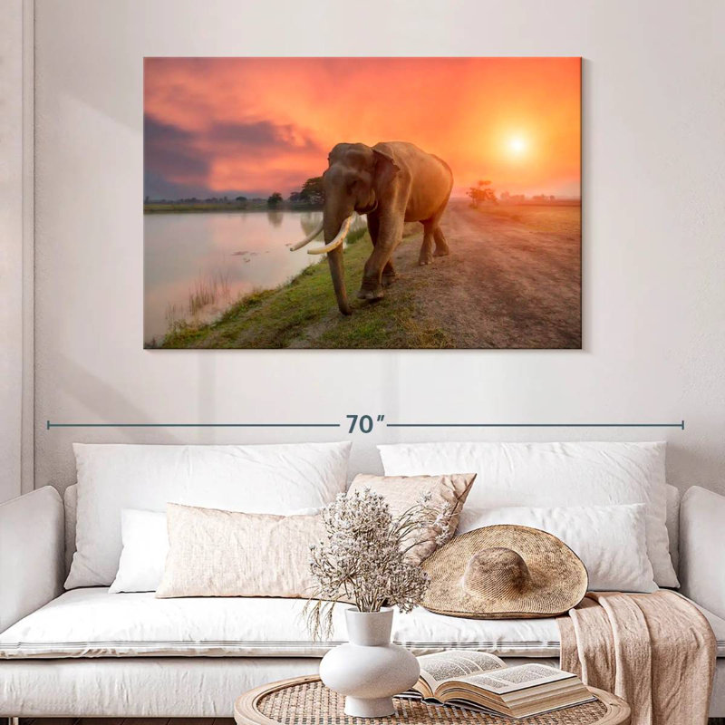 Éléphant de Surin, Thaïlande, H 32 po x l 48 po
