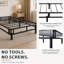 Cadre de lit plateforme robuste Twin XL KD recouvert de tissu-2095876126