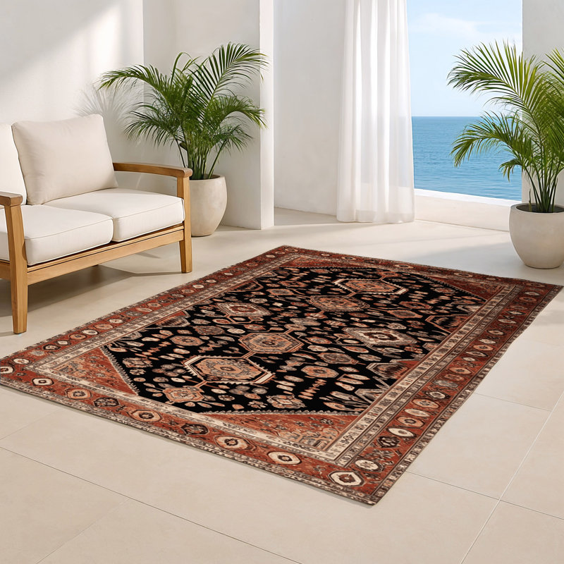 Tapis turc intérieur et extérieur brun, Rectangulaire 2 pi x 3 pi
