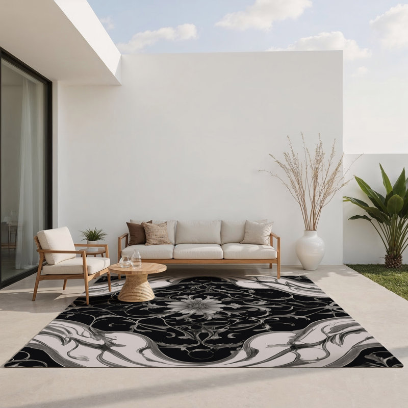 Tapis intérieur et extérieur Granite Shadows, Rectangle 9' x 12'