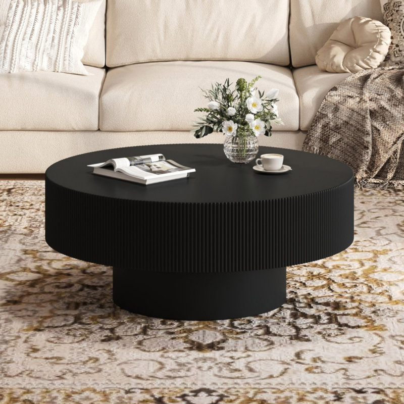 Table basse élégante Elegant Easy, H 13,7 po x l 31,5 po x P 31,5 po, Black